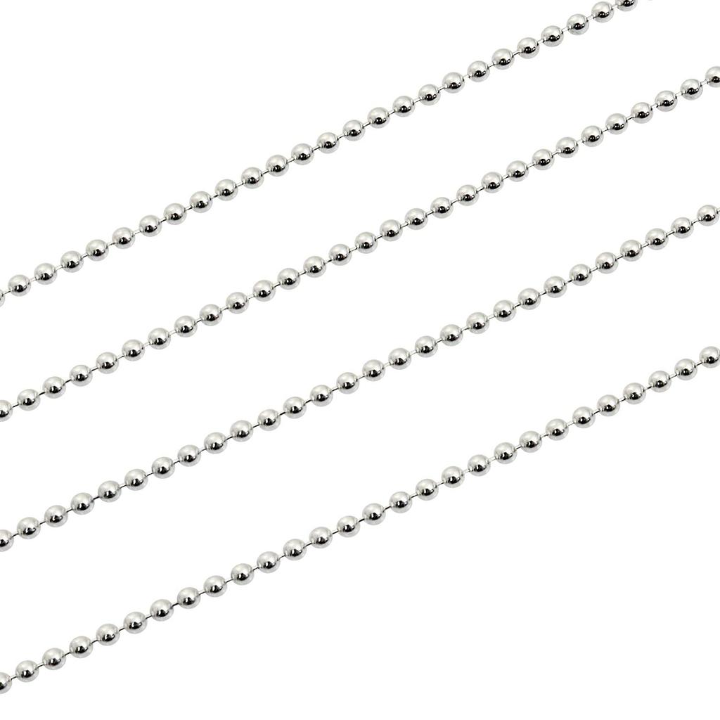 Sears Ball Chain Silver SV 60cm Necklace, 925, 1.5mm Wide,