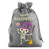 24pcs Set Drawstring Gift Bags Halloween Magic In a Bag Ghost Pumpkin Skull Pattern for Trick-or-Treating & Candy Giving
