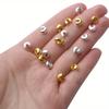 10/30/50pcs 6mm Brass Crimping Bead Cap Jewelry Making Accessories, Semi-circular Opening Tube Bead Joint Jewelry Making Cap