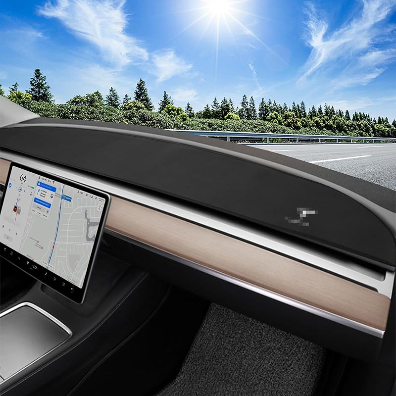 Накладка на приборную панель для Tesla Model 3 Model Y 2017-, фланелевая накладка на приборную панель с силиконовым противоскользящим покрытием, аксессуары для интерьера для Tesla Model 3/Y 2017- Model 3 2024-2025