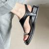 Fashion Summer New Fashion Style Flip Flops Shoes Roman Style Leisure Toe Covering Sandals Comfortable Soft Buckle Non-slip Women Sandal