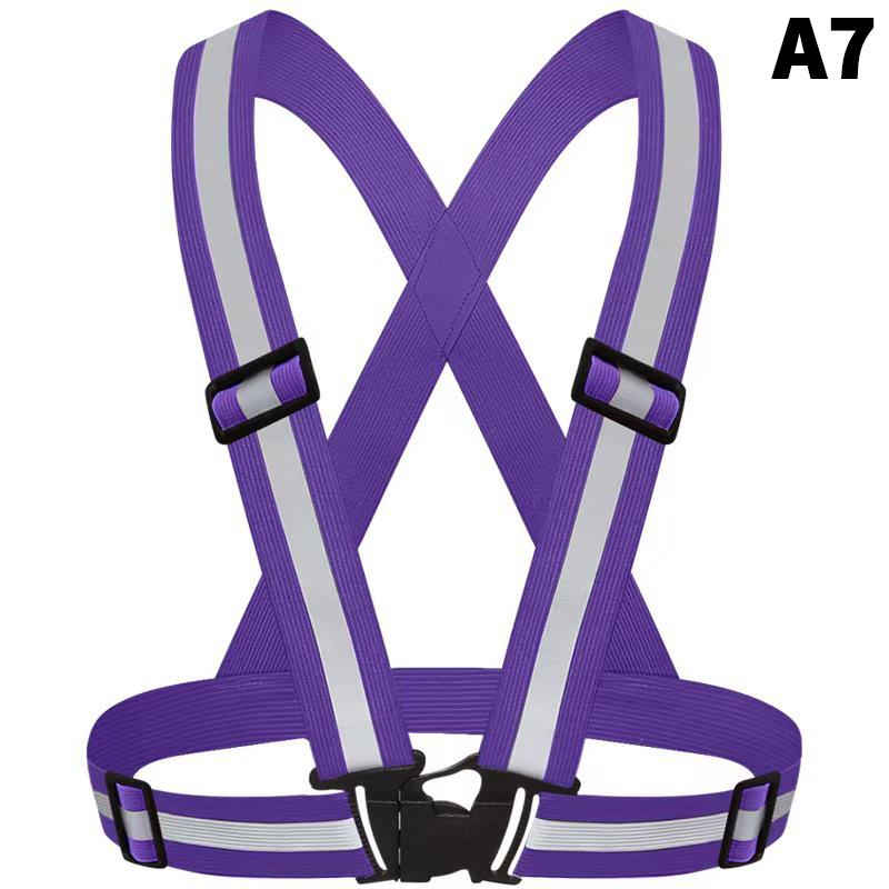 Highlight Reflective Straps Night Running Riding Clothing Vest Adjustable Safety Vest Elastic Band For Adults And Children