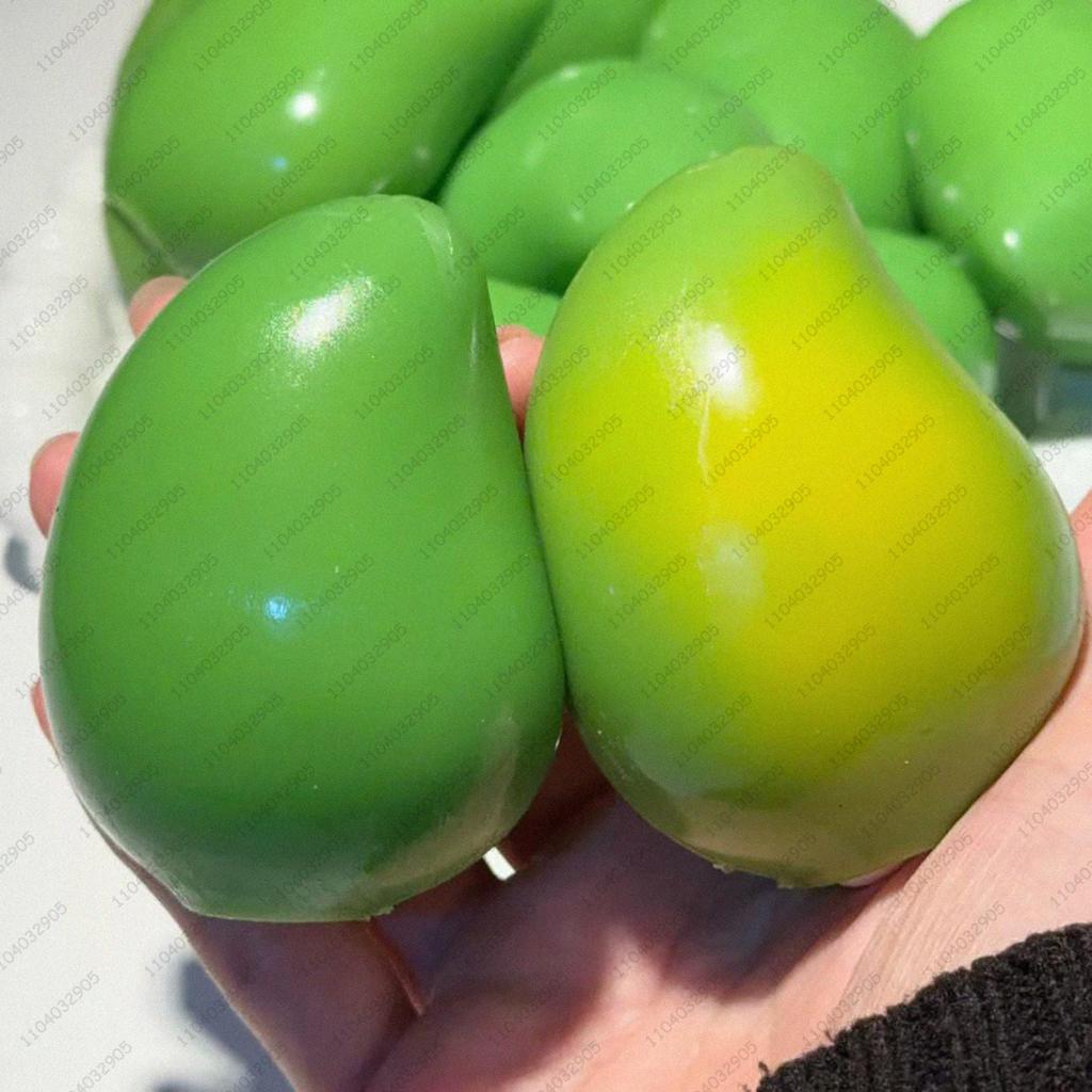 Mango Stress Ball Squishy Color-changing Mango Squeeze Ball ASMR Sensory ADHD Anti Stress Relief Fidget Toys for Kids & Adults