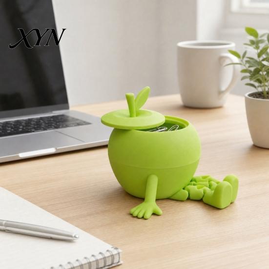 Smooth Edge Storage Container Small Fruit Shaped Container, 3D Printed Candy Items Playful Desk Accessory Box with Movable Joints for Office Desktop,