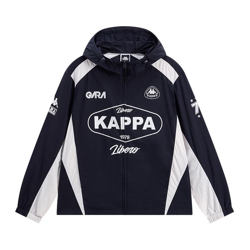 Kappa Unisex Hooded Color-Block Racing Style Casual Jacket L