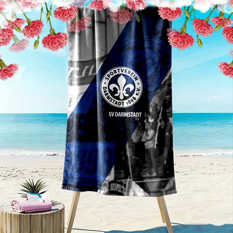 Asciugamano da Spiaggia Stampato SV Darmstadt 98, Asciugamano Grande Morbido ad Asciugatura Rapida per Spiaggia Campeggio Nuoto