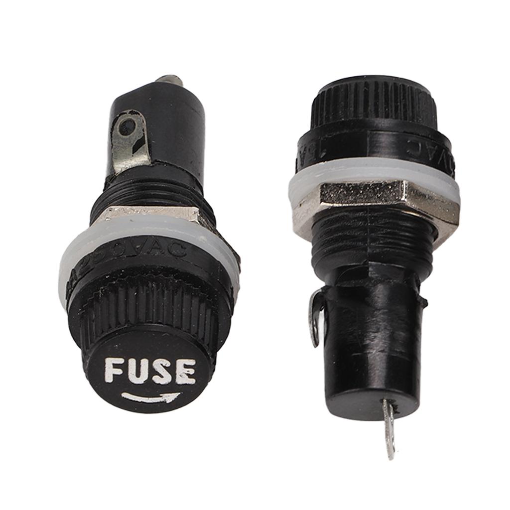 100pcs 5x20mm Fuse Holder 10A 250V Electrical Panel Mounted Fuse Holder for Electronic Equipment
