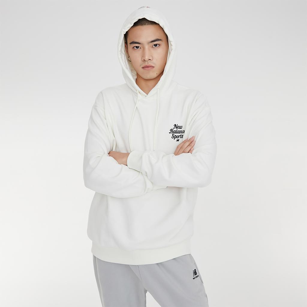 New Balance Sportswear Hoodie Asia Sizing 'Cream White Black' Unisex 5CD38061-IV