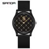 SANDA Rainbow Silicone Strap Unisex Waterproof Minimalist Fashion Watch