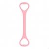 Stretching Strap Ribbed Grip DoubleLoop Exercise Band OnePiece Hand Loop Pink