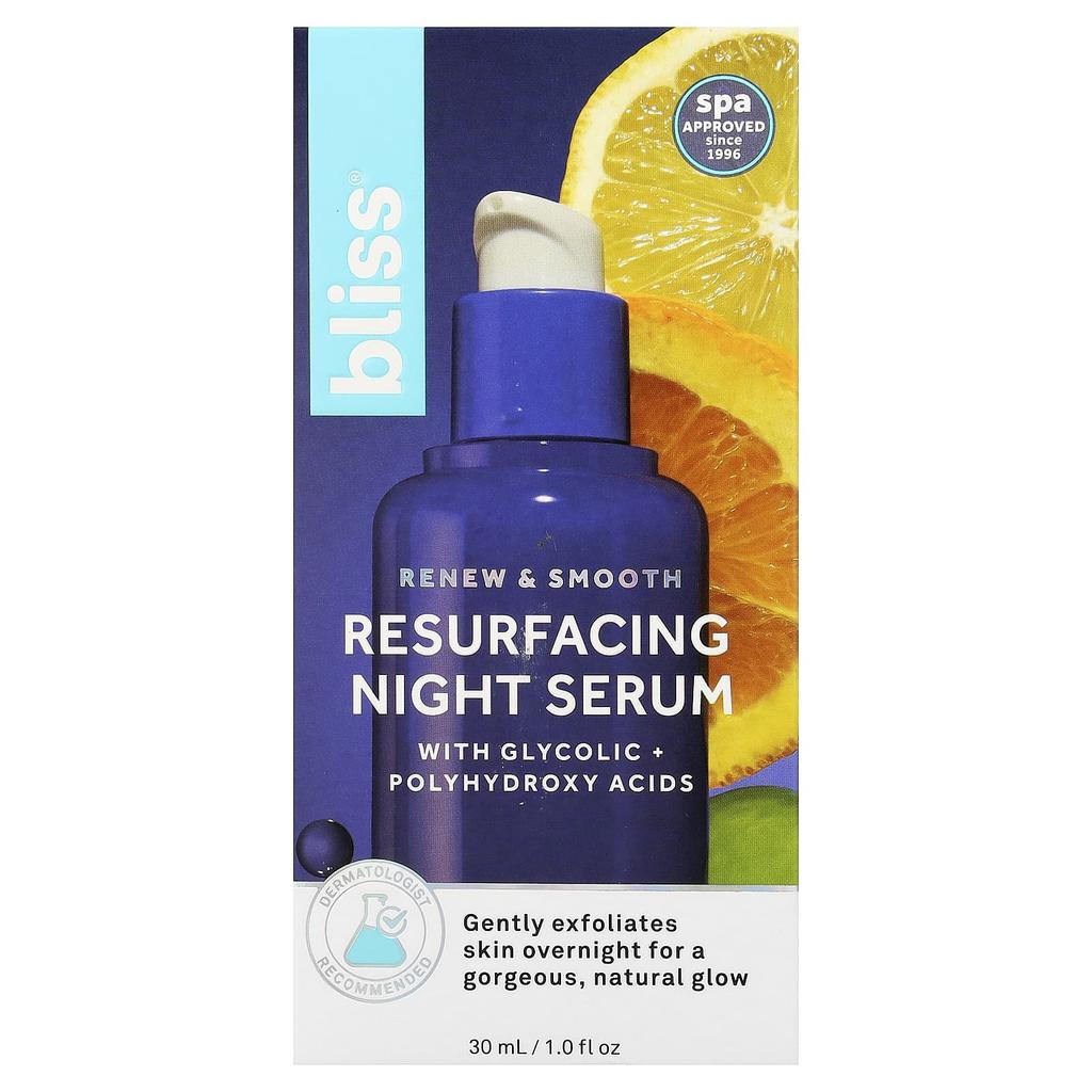 Bliss, Renew & Smooth, Resurfacing Night Serum, 30ml (1fl Oz)