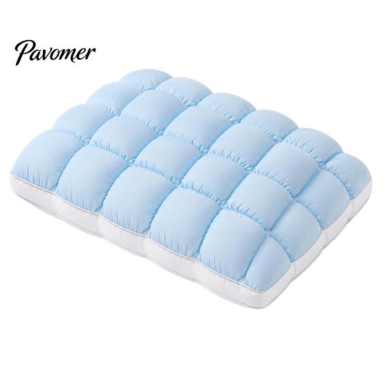 Soft Microfiber Pillows for Side Sleepers Cooling Quilted Puff Pillow, Cloud-Like Bed Down Alternative Relaxing Cloud Sleep Fluffy Pillow Back Stomach