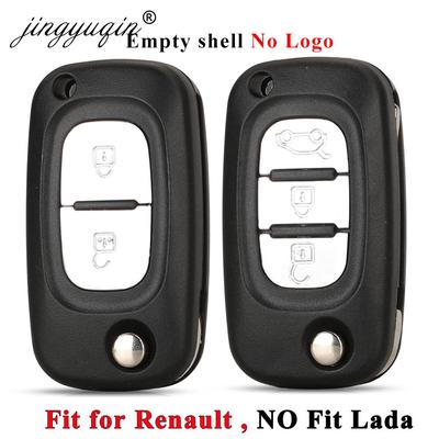 Jingyuqin VA2 2/3 Button Filp Car Remote Key Case Shell for Renault Fluence Clio Megane Kangoo Modus Auto Folding Key Body Replacement Housing Cover