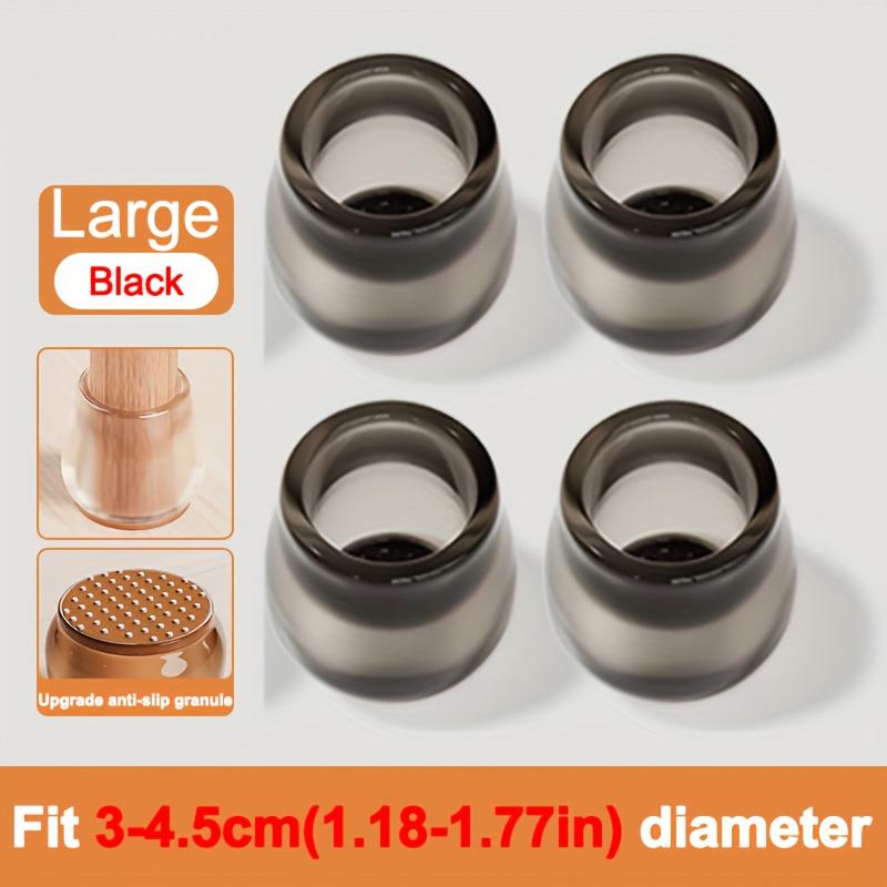 Upgrade Thick Super Wearproof Anti-Slip Granule Chair Leg Caps - Fit 0.79-1.18inch To 1.57-1.97inch Diameters and Widths - Plastic -Silent and Durable