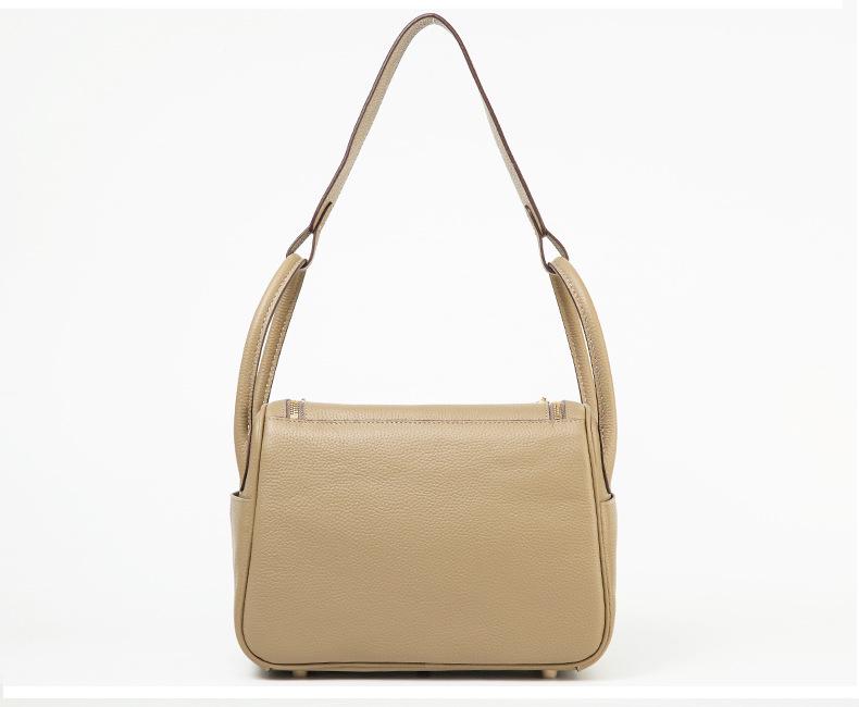 2024 Genuine Leather Lindy Handbag: Stylish, Large-Capacity Shoulder Bag for Women