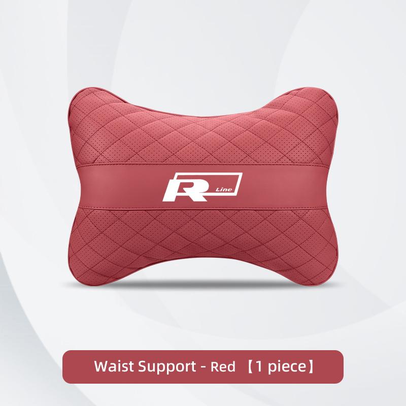 OBTLU1 Car Seat Head Support Cushion Lumbar Pillow Accessories Tire Valve For VW GTI Golf Polo Passat Tiguan T-ROC Jetta Arteon ID.3 CC