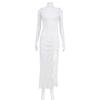 Damenmode Sexy Spitze Durchsichtiges Kleid Sommer Schlank Split Spice Kleid