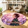 Round Rug Custom NameDemon Slayer Pattern Non Slip Carpet Home Floor Decor