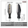 2pcs Motorcycle LED Turn Signal Lights Yellow Flowing Flashing Turn Signal Indicator Moto Blinker for Honda Yamaha Accessories