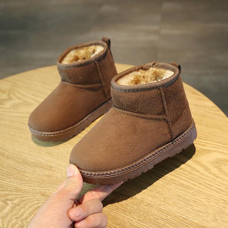 "2024 Kids' Snow Boots: Warm Velvet Winter Shoes for Boys & Girls"