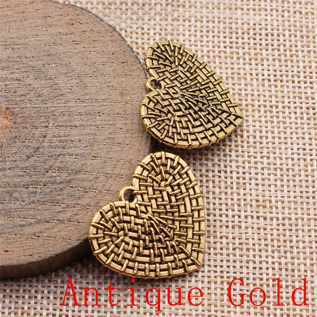 Big Heart Shaped Charms Pendant For Bracelet Necklace Jewelry Making Craft Findings