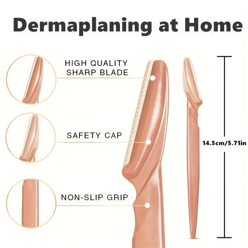 12pcs Stainless Steel Eyebrow Trimmer with Protective Cover | Suitable for Men and Women - Precision Shaving Device for Face