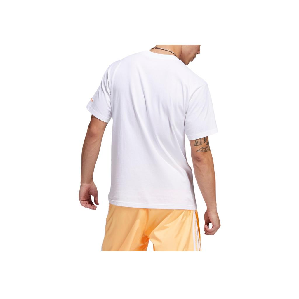 Adidas Originals Trefoil Comfortable Casual Sports Short Sleeve T-Shirt Men Tops White HC2137
