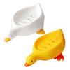 2Pcs Soap Dish Self-draining Design Easy To Clean Cartoon Duck