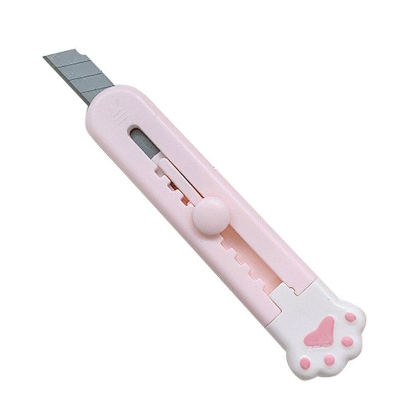 

Мини-карманный нож для искусства «кошачья лапа», универсальный нож, студенческие товары для творчества, инструменты «сделай сам», креативные канцелярские принадлежности, школьные принадлежности Kawaii белый