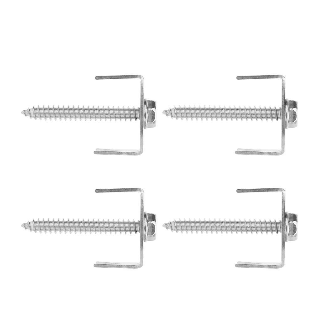 50 KS Upevňovacích prvků pro sloupky plotu Nerezová ocel Velmi odolné Opakovaně použitelné Upevňovací šrouby Hřebíky pro zahradní drát Fe