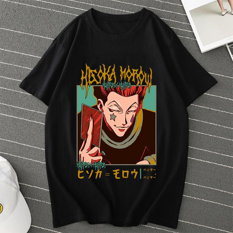 Cross-border Anime Summer New Pure Cotton Full-time Hunter Two-dimensional Animation Printed Men's Loose Casual T-shirt Men's