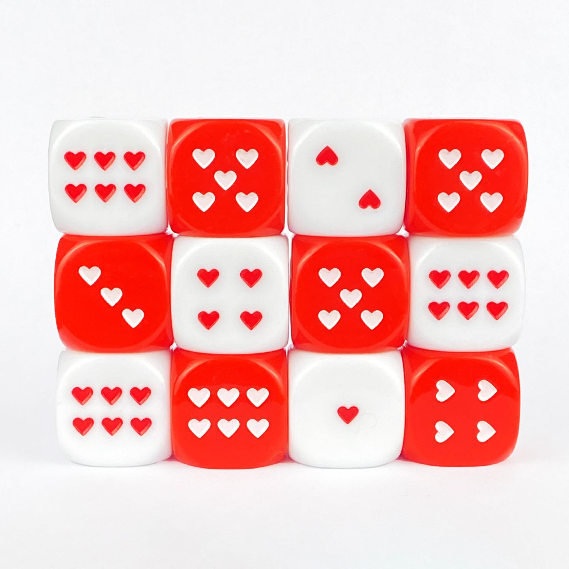 

High-Quality 12PCS Date Night Dice Ideal For Couples Romantic Games Heart Shaped Valentine Gift Idea Ideal For Him Her