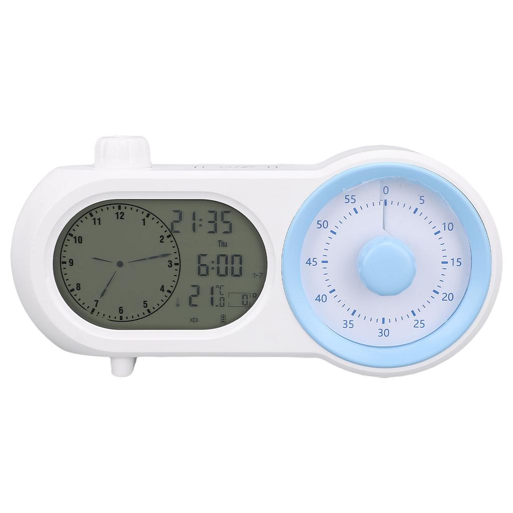 Digital Alarm Clock Visual Timing and Countdown Manager Rechargeable LCD Display Screen Electronic C