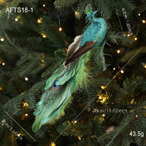 Foam Feather Bird Peacock Bird Decoration Christmas Tree Decoration Feather Pendant Christmas Decorations