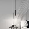 LED Pendant Lamp Metal Hall Hanging Chandelier LED Hanging Light Bar Black 3000K-6000K Eye Protection for Living Room Wall Decor