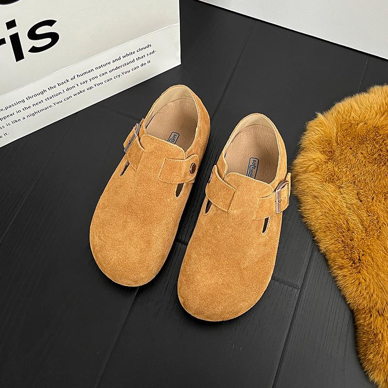 

Версия из коровьей кожи~ одинарная обувь осень и зима размер винограда бархатные утолщенные кожаные хлопковые туфли 40