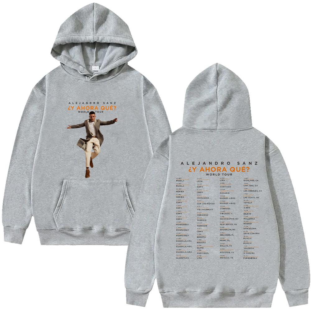 Alejandro Sanz Y AHORA QUE? World Tour Hoodies Fashion Oversized Casual Clothing Long Sleeve Women Men Trendy Loose Sweatshirts