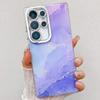 Electroplated IMD marble pattern is suitable for Samsung S25ULTRA mobile phone case S24FE fine hole gradual change smudge A26/56