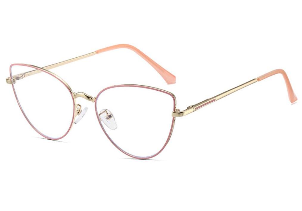 Eyeglass Frame Reading Eyewear Spectacle Spectacle 0~+6 Metal Magnifying For Trendy Ladies Computer Cat's Feline Eye Alloy Transparent Stylish