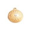 Wholesale 5pcs/lot Stainless Steel Gold Color Evil Eye Charms Handmade Craft DIY Necklaces Earrings Jewelry Making Accessories