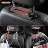 Premium Suede-Wrapped Car Headrest Hook - Foldable Design with ABS Hook for Universal Car Compatibility