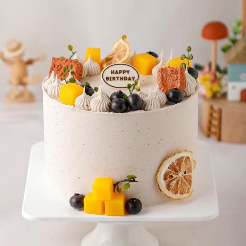 Cute Fruit Simulation Cake Model Ornaments Shop Showcase Cake Sample Display Birthday Wedding Cake Mold Decoration Shooting Prop