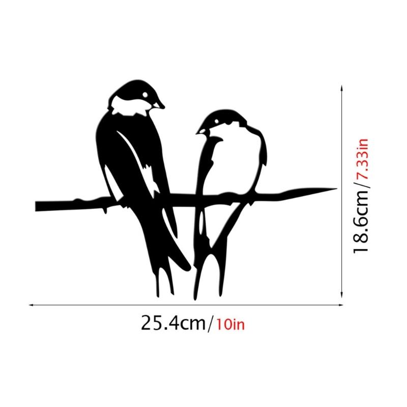 Metal Bird Stake Outdoor Garden Bird Statue Decorative Metal Animal Silhouettes for Tree Garden Decorative Bird Ornament
