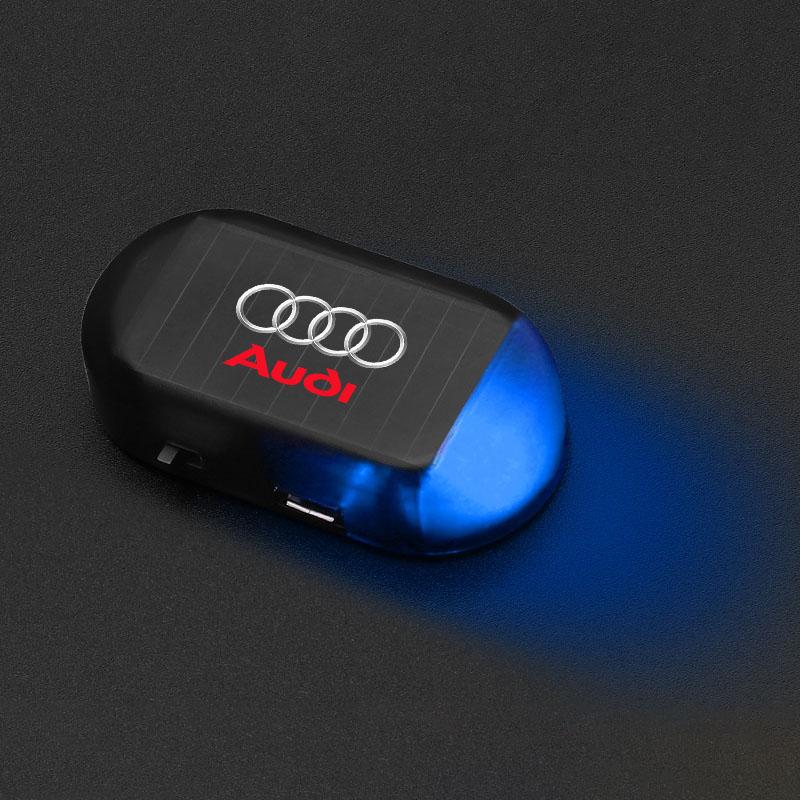 GR Gazoo Racing Car Solar Powered Wireless Anti-Theft Caution Lamp LED Flashing Light For Audi C7 C6 C5 B5 B6 B7 B8 B9 D3 Q3 Q5 Q7 TT A1 A3 A4 A5