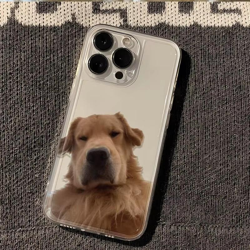 Funny Golden Retriever Clear Phone Case For iPhone 17 16 15 11 12 14 13 Pro Max Mini X XSMax XR 17 Air 15 Plus 16E Cover Fundas