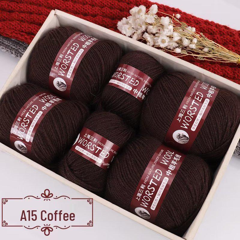 Sanli Wool Yarn 290: Medium Thick Knit Sweater, Scarf, and DIY Seat Cushion