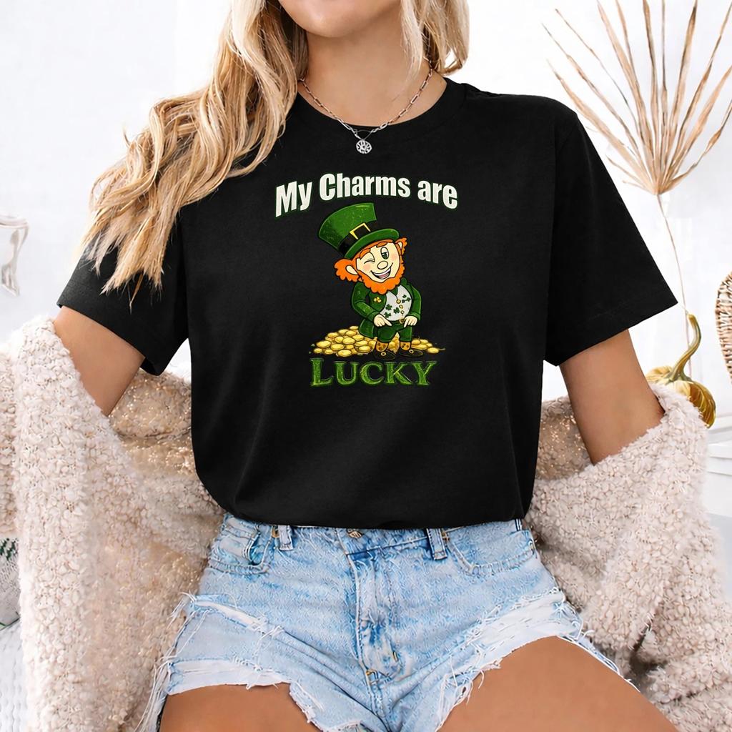 St Patricks Day T-Shirt - Irish Shamrock 2026 Gift for Him, My Charms