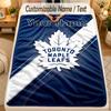 Flannel BlanketToronto Maple Leafs Custom Name Text Personalized Soft Warm Throw Blanket Home Decor Gift