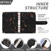 Marble Pattern A6 PU Leather Cash Budget Binder & Savings Notebook