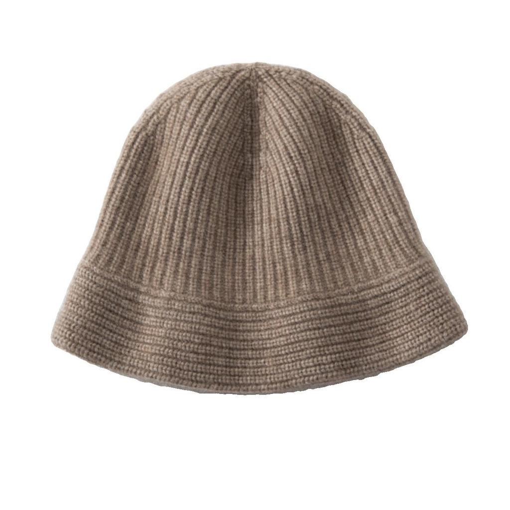 Hepburn Style Women's Heavyweight Four-Ply Cashmere Knitted Beanie